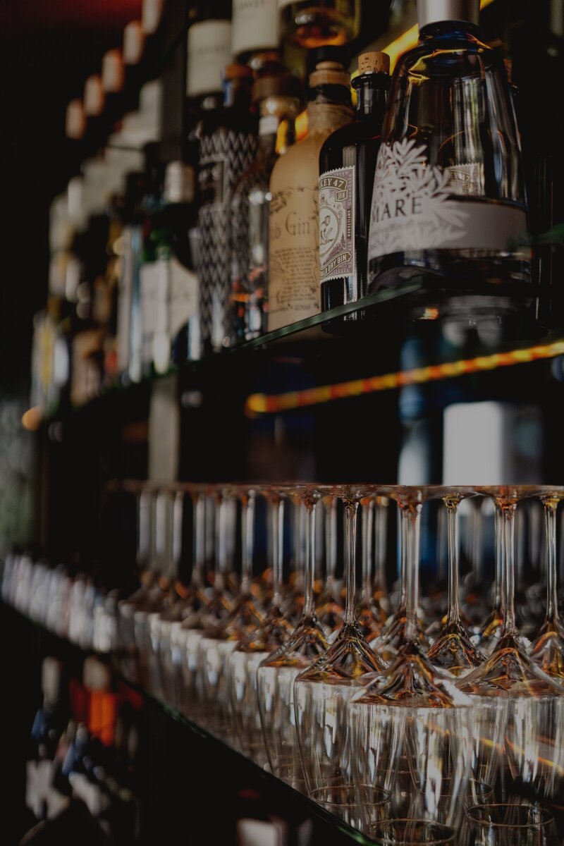 Interieur van de bar bij De Ruwenberg.